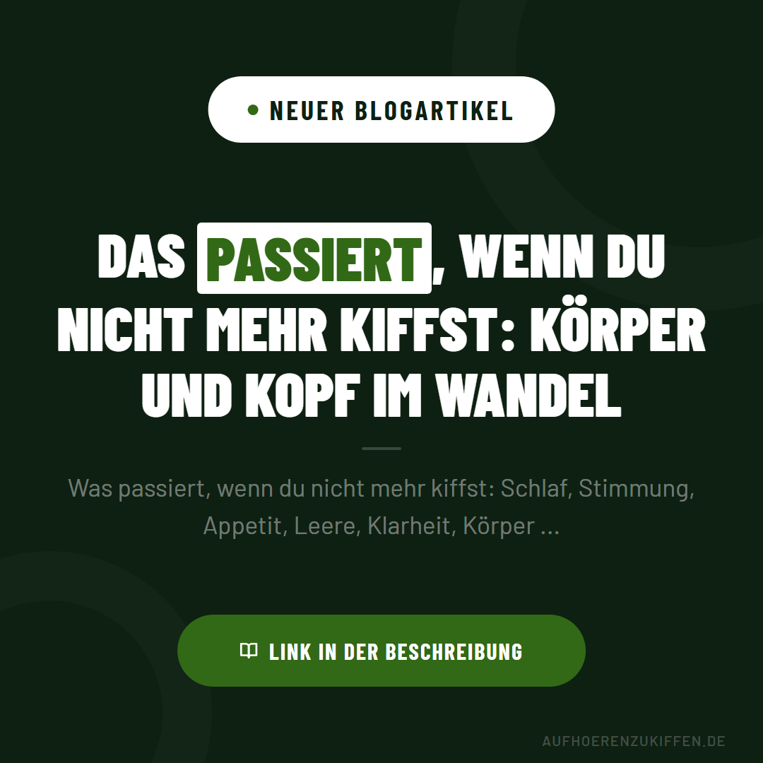 Das passiert, wenn du nicht mehr kiffst: Körper und Kopf im Wandel