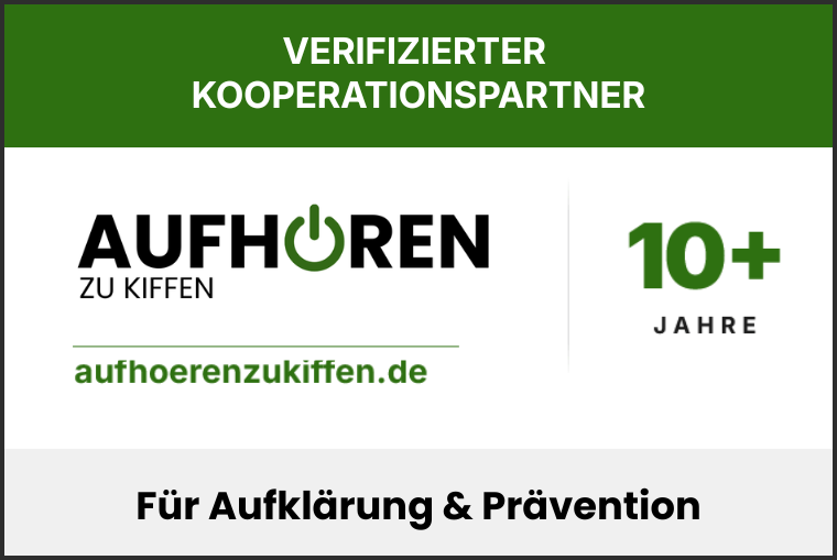 Verifizierter Kooperationspartner von aufhörenzukiffen.de