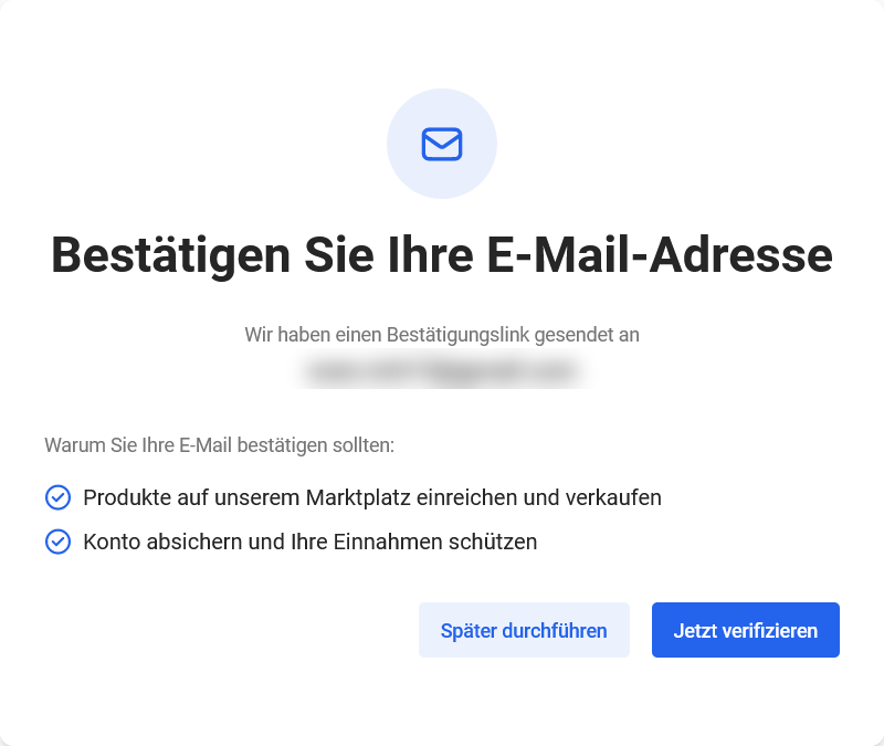 Digistore24: E-Mail bestätigen